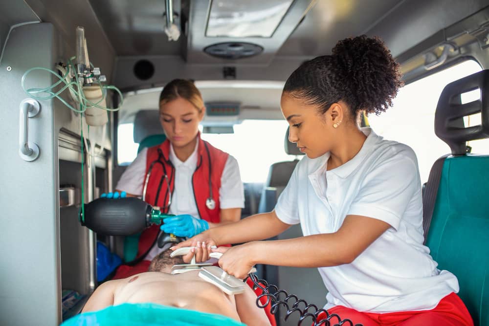 Paramedic in Ambulance